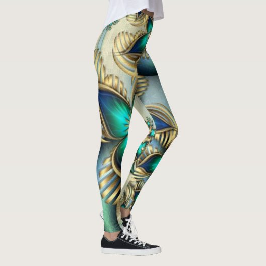 "Fraktal Blume Power" Leggings (Rechts)