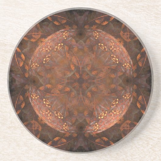 Fraktal Blume Sandstone Untersetzer (Vorne)