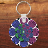 Fraktal Blume Schlüsselanhänger (Vorderseite)