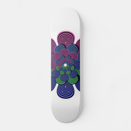 Fraktal Blume Skateboard (Vorderseite)