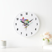 Fraktal - Blume und Bud Große Wanduhr (Zuhause)