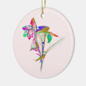 Fraktal - Blume und Bud Keramikornament (Links)