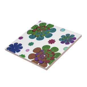 Fraktal Blume Zwei Fliese