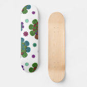 Fraktal Blume Zwei Skateboard (Vorderseite)