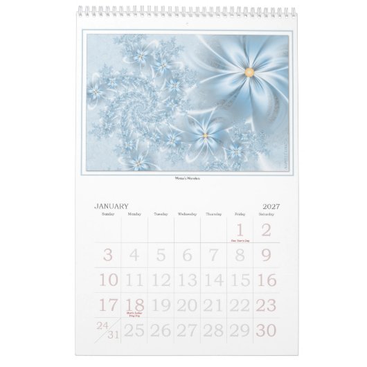 Fraktal-Blumen-Wandkalender 2013 Kalender (Jan 2027)