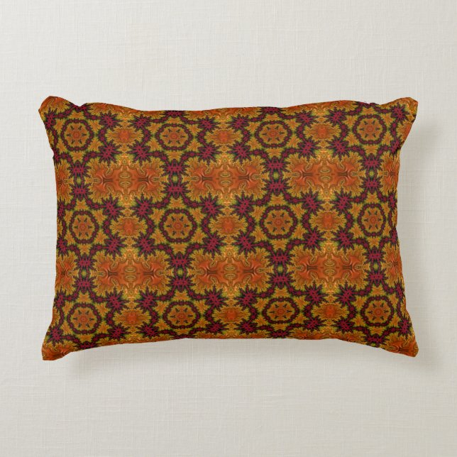 Fraktal Blüte im Herbst Hues Accent Pillow Dekokissen (Vorderseite)