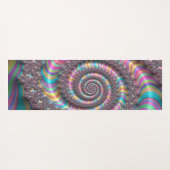 Fraktal Bright Rainbow Nautilus Swirl Yogamatte (Rückseite (Horizontal))