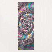 Fraktal Bright Rainbow Nautilus Swirl Yogamatte (Rückseite)