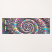 Fraktal Bright Rainbow Nautilus Swirl Yogamatte (Vorderseite (Horizontal))