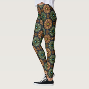 Fraktal brillant dekoriert leggings