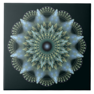 Fraktal brillante Sternschmuck Fliese