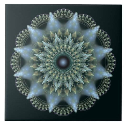 Fraktal brillante Sternschmuck Fliese (Vorderseite)