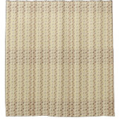 Fraktal Brown und TAN gebördelter Duschvorhang (Vorderseite)