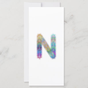 Fraktal Buchstabe N Monogramm