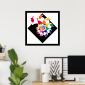 Fraktal Bunnies Square Poster (Heimbüro)