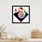 Fraktal Bunnies Square Poster (Küche)