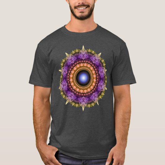 Fraktal bunte Mandala T-Shirt (Vorderseite)
