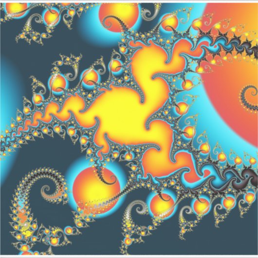 Fraktal Burst Art Aufkleber (Vorderseite)