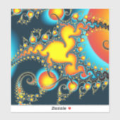 Fraktal Burst Art Aufkleber (Blatt)