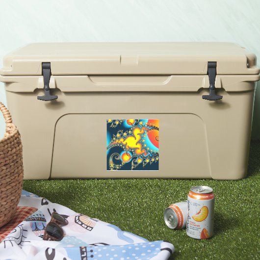 Fraktal Burst Art Aufkleber (Kühler)