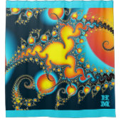 Fraktal Burst Art Duschvorhang (Vorderseite)