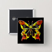 Fraktal Butterfly Art 1 Schaltfläche Button (Vorne & Hinten)