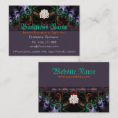 Fraktal Butterfly Art mit Logo Big Business Card Visitenkarte (Vorne/Hinten)