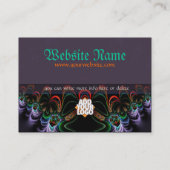 Fraktal Butterfly Art mit Logo Big Business Card Visitenkarte (Rückseite)