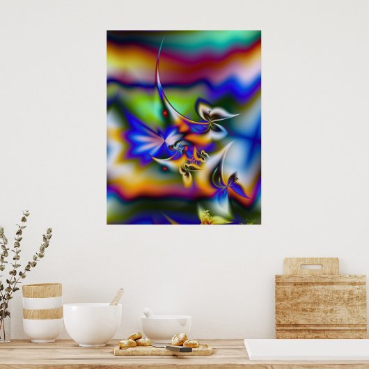Fraktal Butterfly Fantasy Poster (Küche)