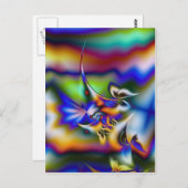 Fraktal Butterfly Fantasy Postkarte (Vorne/Hinten)