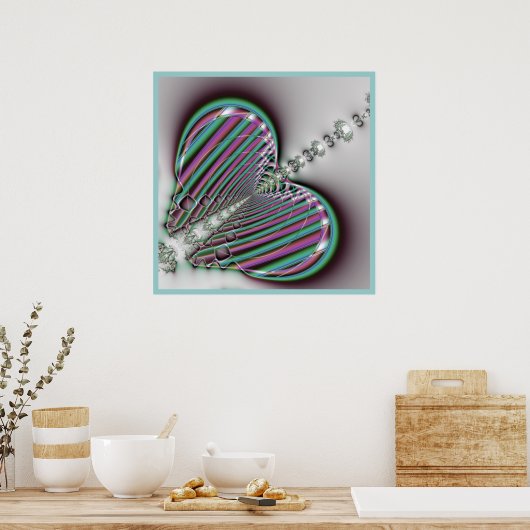 Fraktal Butterfly Poster (Küche)