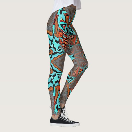 Fraktal Butterfly Star der Zukunft Leggings (Rechts)
