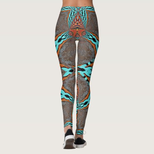 Fraktal Butterfly Star der Zukunft Leggings (Rückseite)