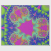 Fraktal Cactus Bloom Geschenkpapier (Flach)