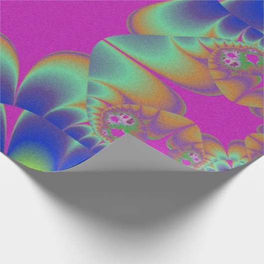 Fraktal Cactus Bloom Geschenkpapier (Ecke)