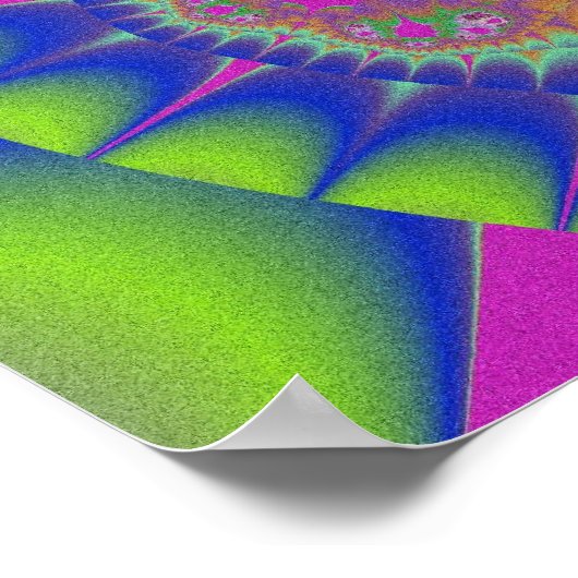 Fraktal Cactus Bloom Poster (Ecke)