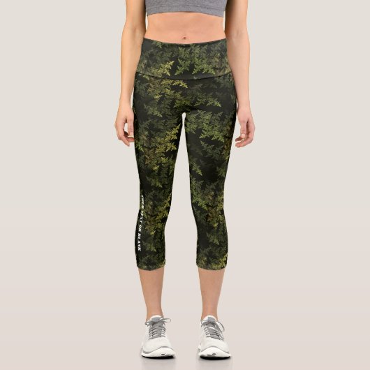 Fraktal Camouflage Capri Leggings (Vorderseite)