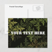 Fraktal Camouflage Postkarte (Vorne/Hinten)