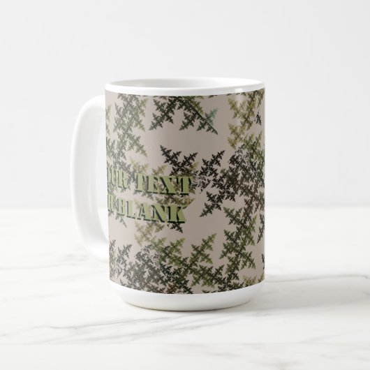 Fraktal Camouflage - Sommer Kaffeetasse (Vorderseite Links)
