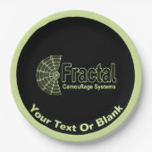 Fraktal Camouflage Systems Logo Pappteller (Vorderseite)