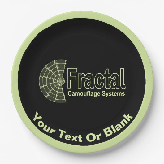 Fraktal Camouflage Systems Logo Pappteller (Vorderseite)