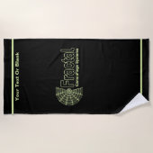 Fraktal Camouflage Systems Logo Strandtuch (Vorderseite)