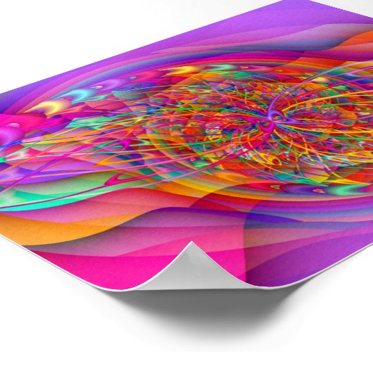 Fraktal Candy Sky Abstrakt Art Poster (Ecke)