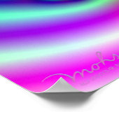 Fraktal-Cartoon-Zeichen Poster (Ecke)