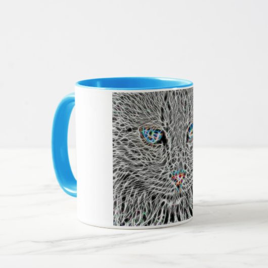 Fraktal Cat Combo Tasse (Vorderseite Links)