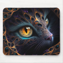 Fraktal Cat Face in Black and Vibrangs Colors