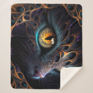 Fraktal Cat Face in Black and Vibrangs Colors Sherpadecke