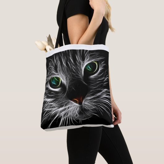 Fraktal Cat Face Tasche (Von Nahem)