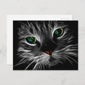 Fraktal Cat Postkarte (Vorne/Hinten)