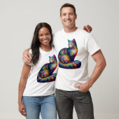 Fraktal Cat - Psychedelic Feline Art T-Shirt (Unisex)